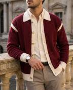 Grayson Men's Varsity Trim Knit Cardigan