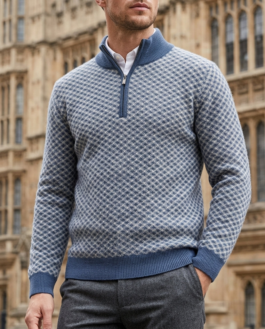 Sutton Men's Merino Wool Quarter Zip