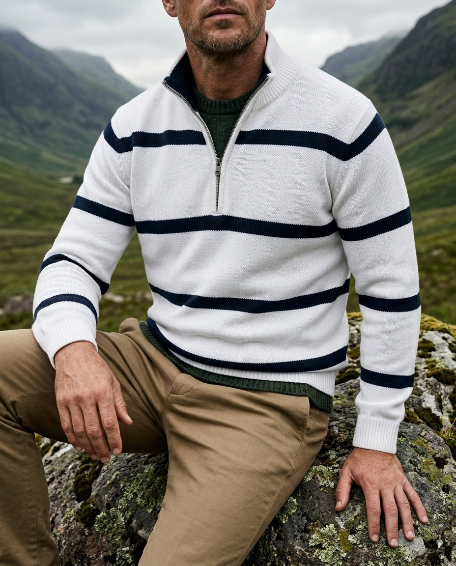 Bennett Men's Cotton Half Zip Sweater
