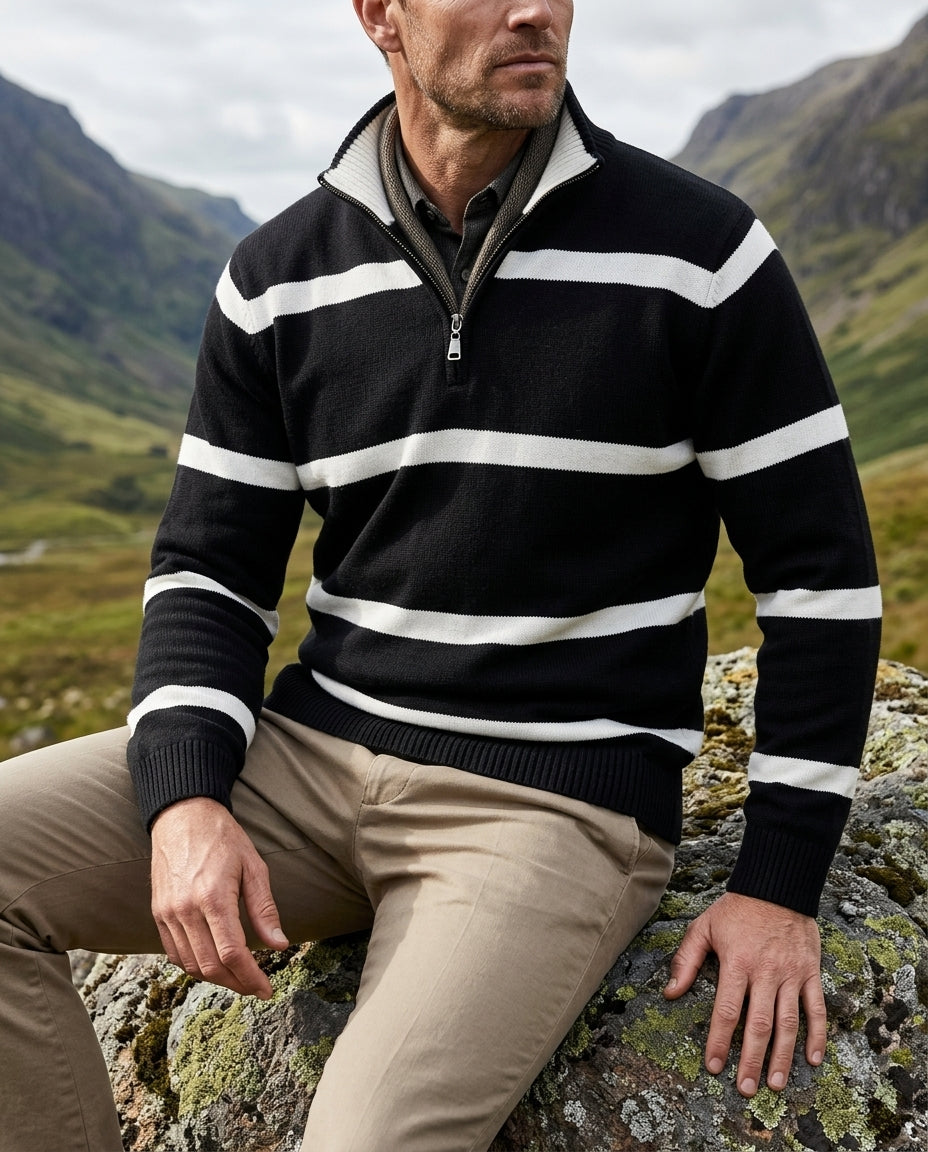 Bennett Men's Cotton Half Zip Sweater