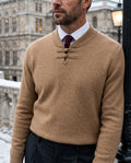 Everett Men's Wool Knot Button Sweater