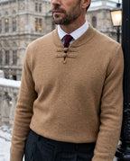 Everett Men's Wool Knot Button Sweater