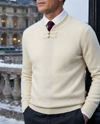 Everett Men's Wool Knot Button Sweater