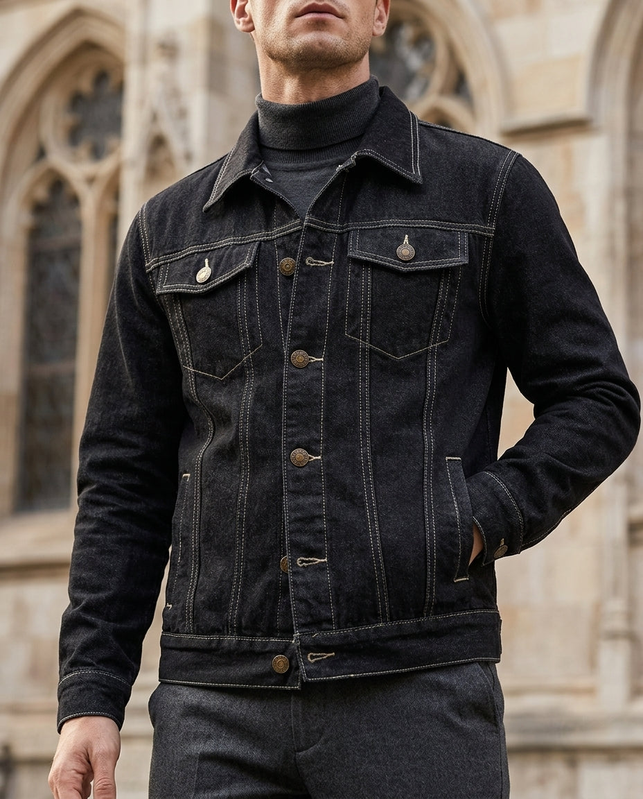 Rhys Men's Classic Denim Trucker Jacket