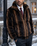 Finley Men's Faux Fur Bomber Jacket