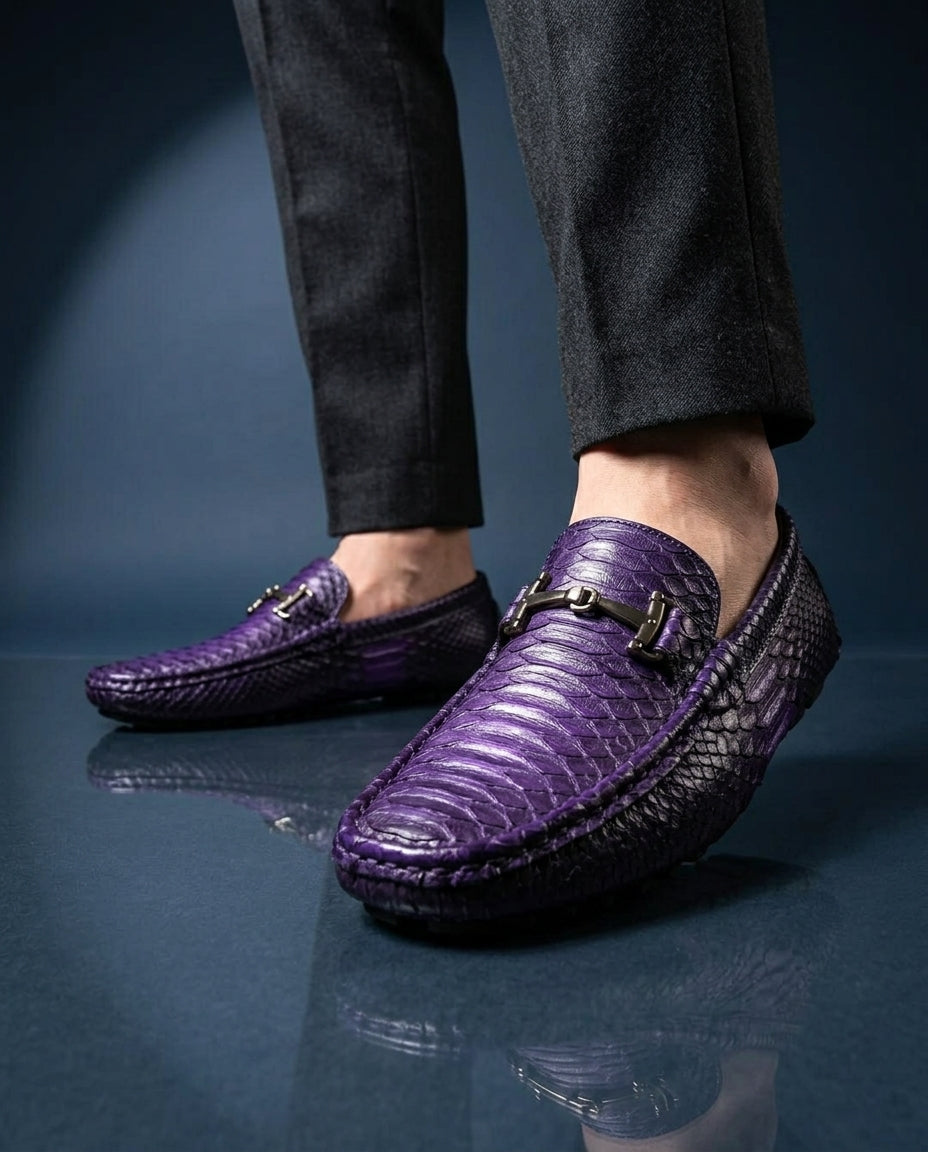 Sinclair Men's Textured Leather Loafers