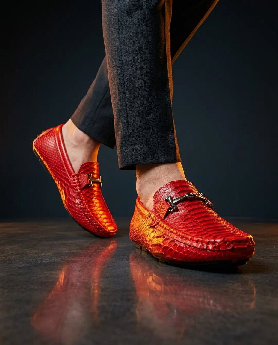Sinclair Men's Textured Leather Loafers