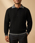 Dartmouth Men's Cable Knit Layered Sweater