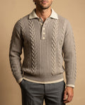 Dartmouth Men's Cable Knit Layered Sweater