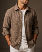 Velvessi Men's Cashmere Blend Button Up Shirt