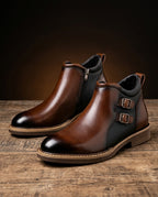 Mason Men's Double Buckle Ankle Boots