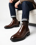 Mavietto Men's Brogue Chelsea Boots