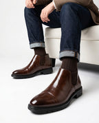 Mavietto Men's Brogue Chelsea Boots