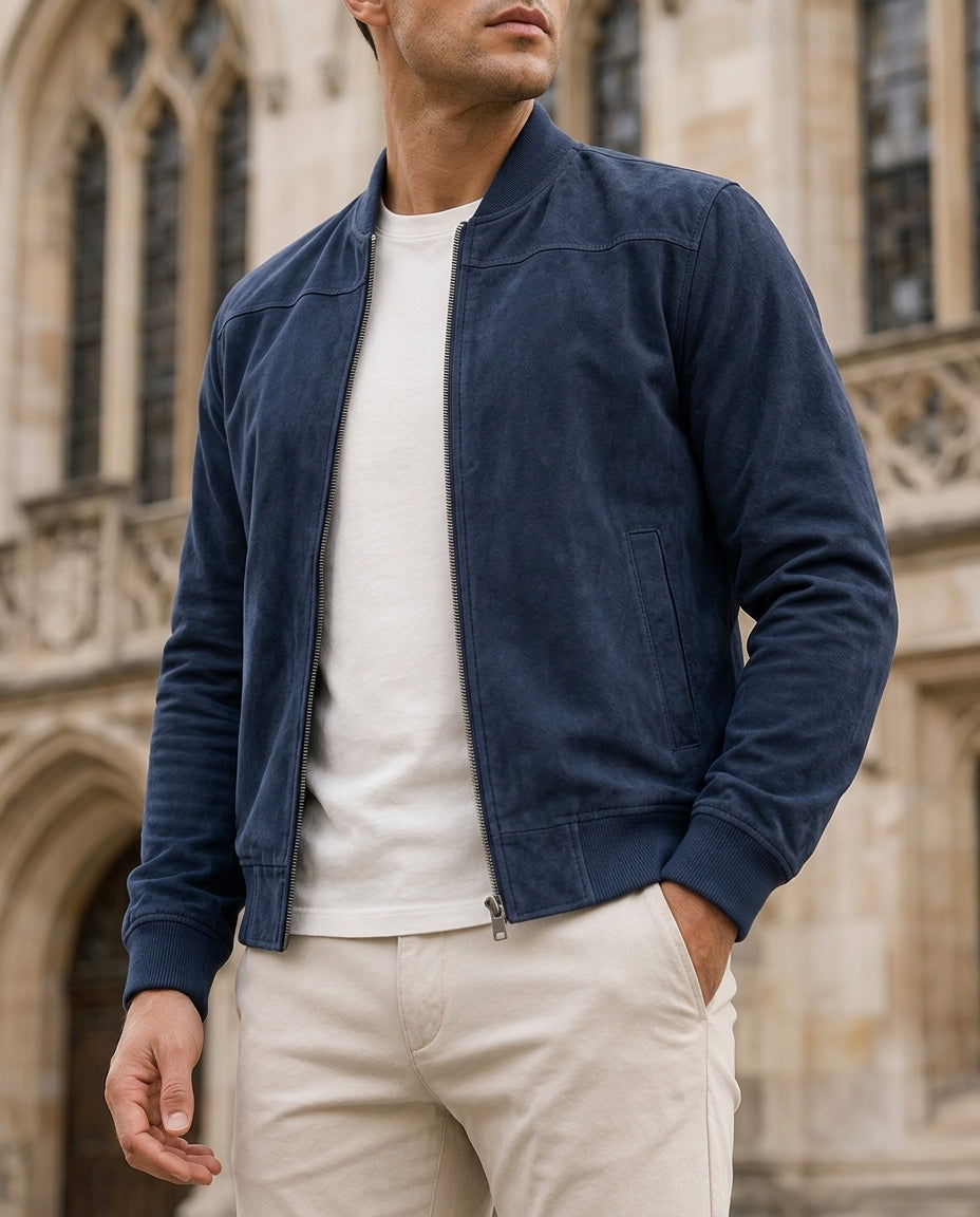 Vaughn Men's Zip Front Bomber Jacket