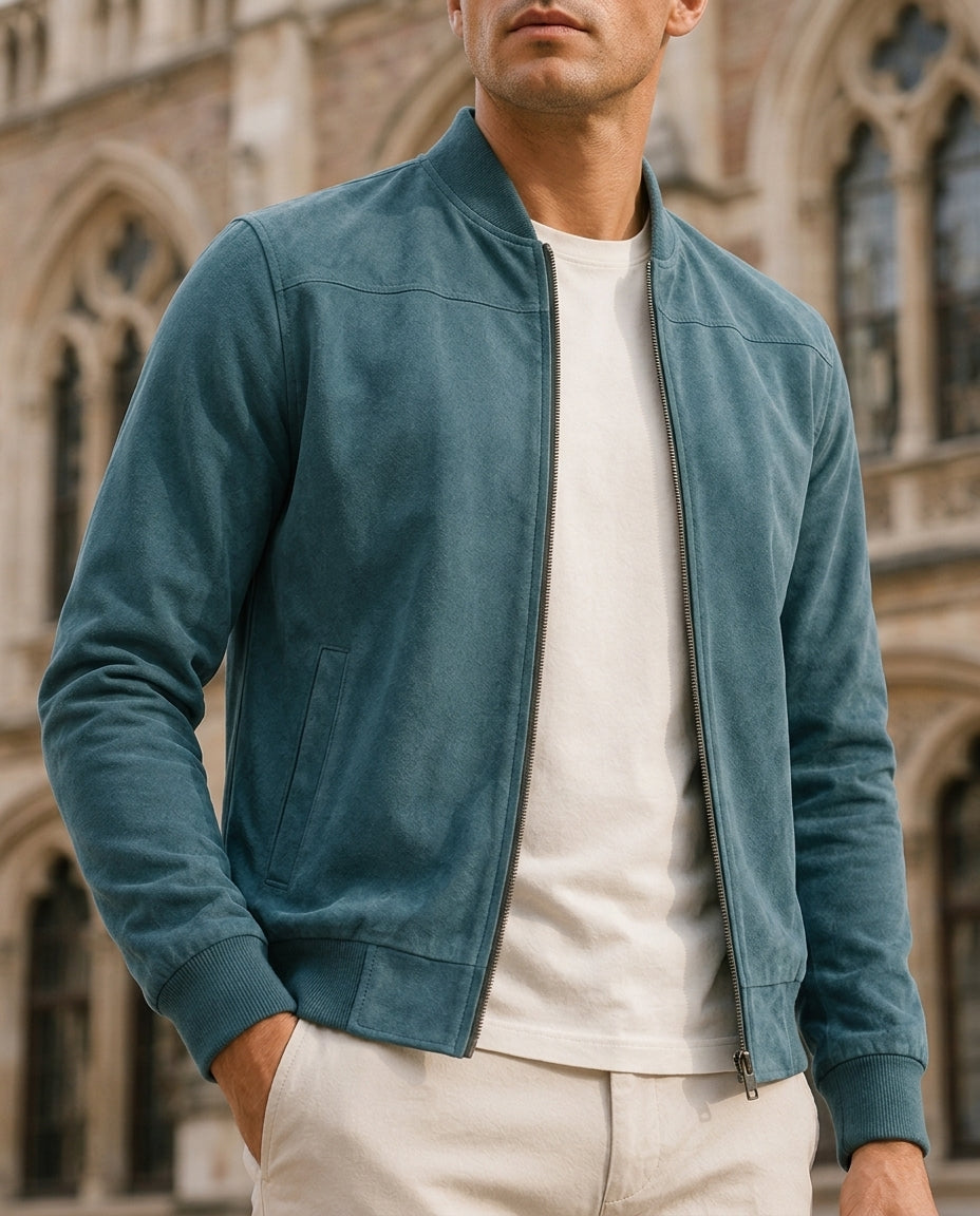 Vaughn Men's Zip Front Bomber Jacket