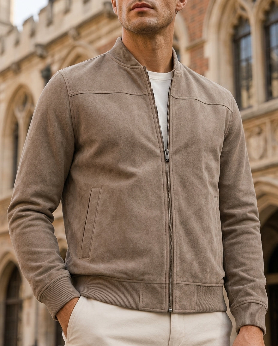 Vaughn Men's Zip Front Bomber Jacket