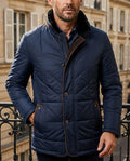 Everett Men's Fur Collar Quilted Jacket