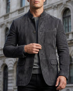 Barrett Men's Suede Button Front Jacket