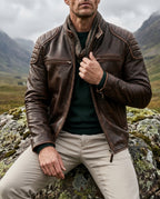 Sinclair Men's Faux Leather Moto Jacket