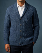 Mason Men's Wool Structured Cardigan