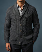 Mason Men's Wool Structured Cardigan