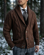 Hollis Men's Cable Knit Button Cardigan