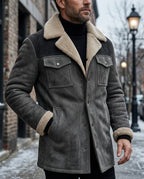 Sterling Men's Shearling Suede Coat