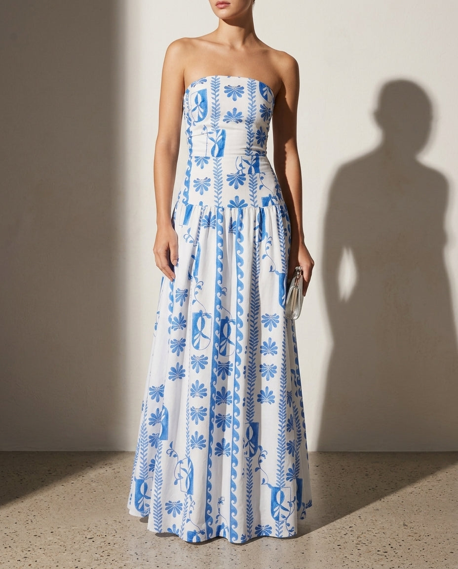 Josephine Women's Ruched Strapless Gown