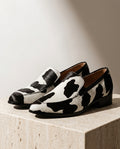Odette Women's Cow Print Pointed Toe Loafers