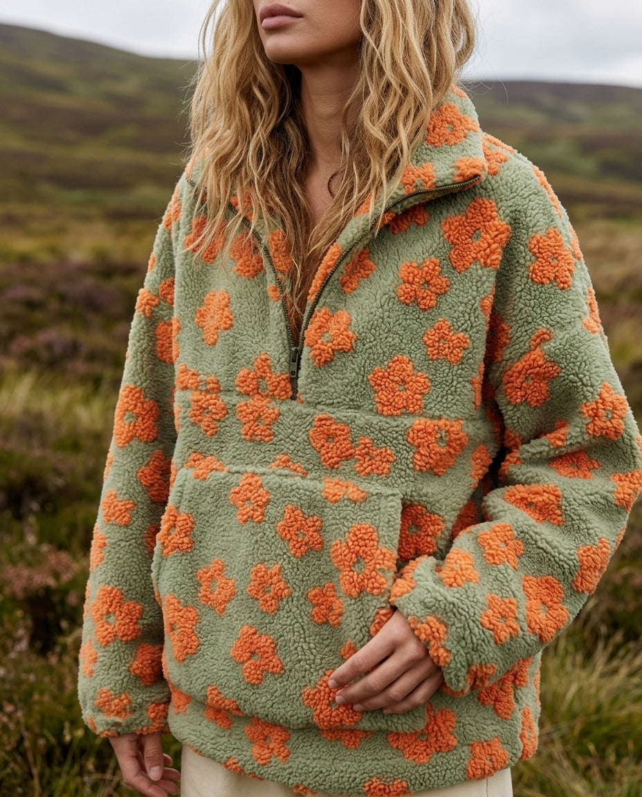 Marielle Women's Floral Fleece Pullover