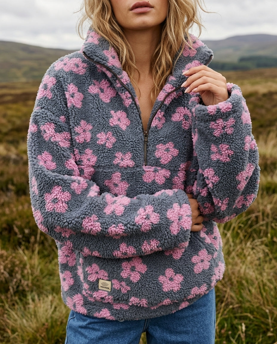 Marielle Women's Floral Fleece Pullover