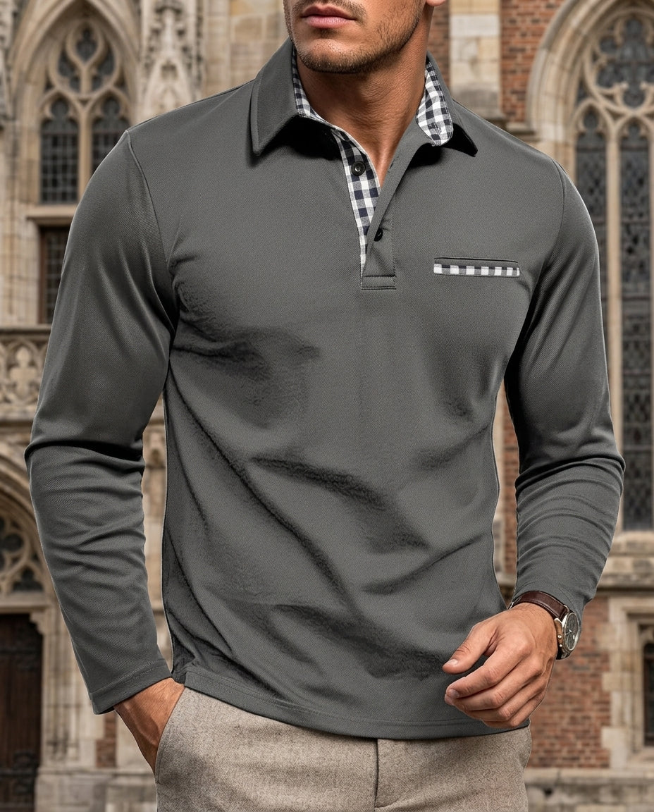 Bastian Men's Long Sleeve Winter Polo