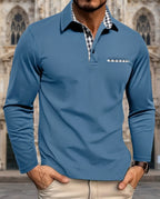 Bastian Men's Long Sleeve Winter Polo