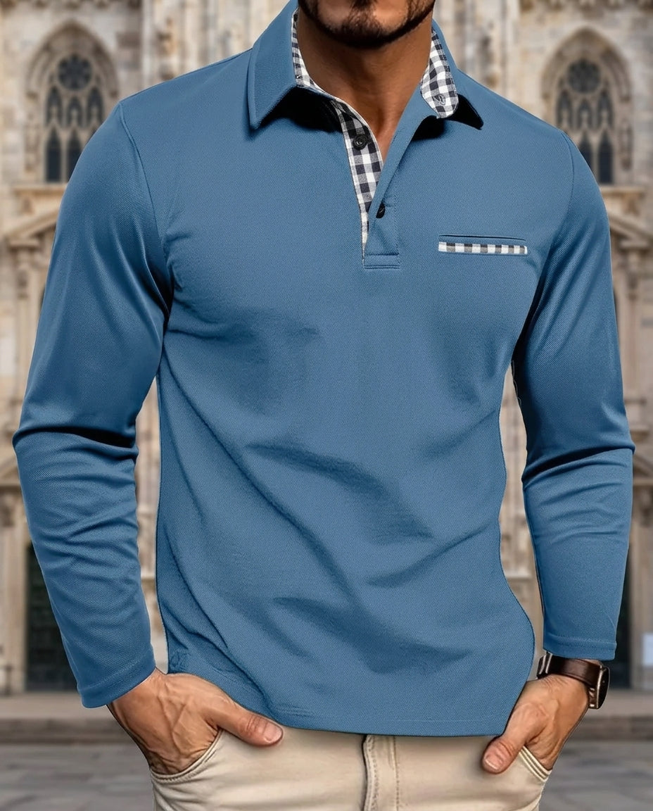 Bastian Men's Long Sleeve Winter Polo