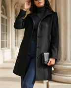 Isolde Women's Classic Button Front Coat
