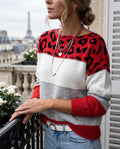 Rosalind Women's Colorblock Leopard Sweater