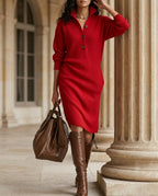 Marisol Women's Ribbed Midi Dress