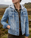 Ava Women's Hooded Denim Jacket