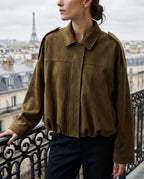 Ivy Women's Suede Notched Collar Jacket