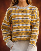 Marguerite Women's Diamond Pattern Sweater