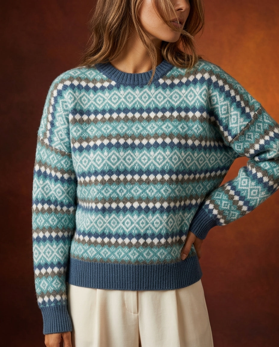 Marguerite Women's Diamond Pattern Sweater