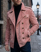 Douglas Men's Suede Double Breasted Coat