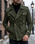 Douglas Men's Suede Double Breasted Coat