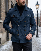 Douglas Men's Suede Double Breasted Coat