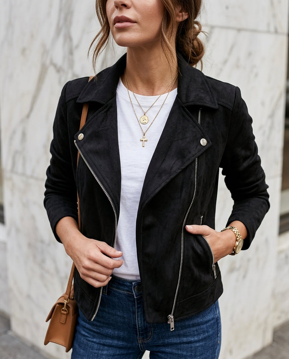 Verlaine Women's Asymmetric Zip Moto Jacket