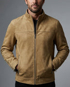 Royce Men's Suede Fleece Lined Jacket