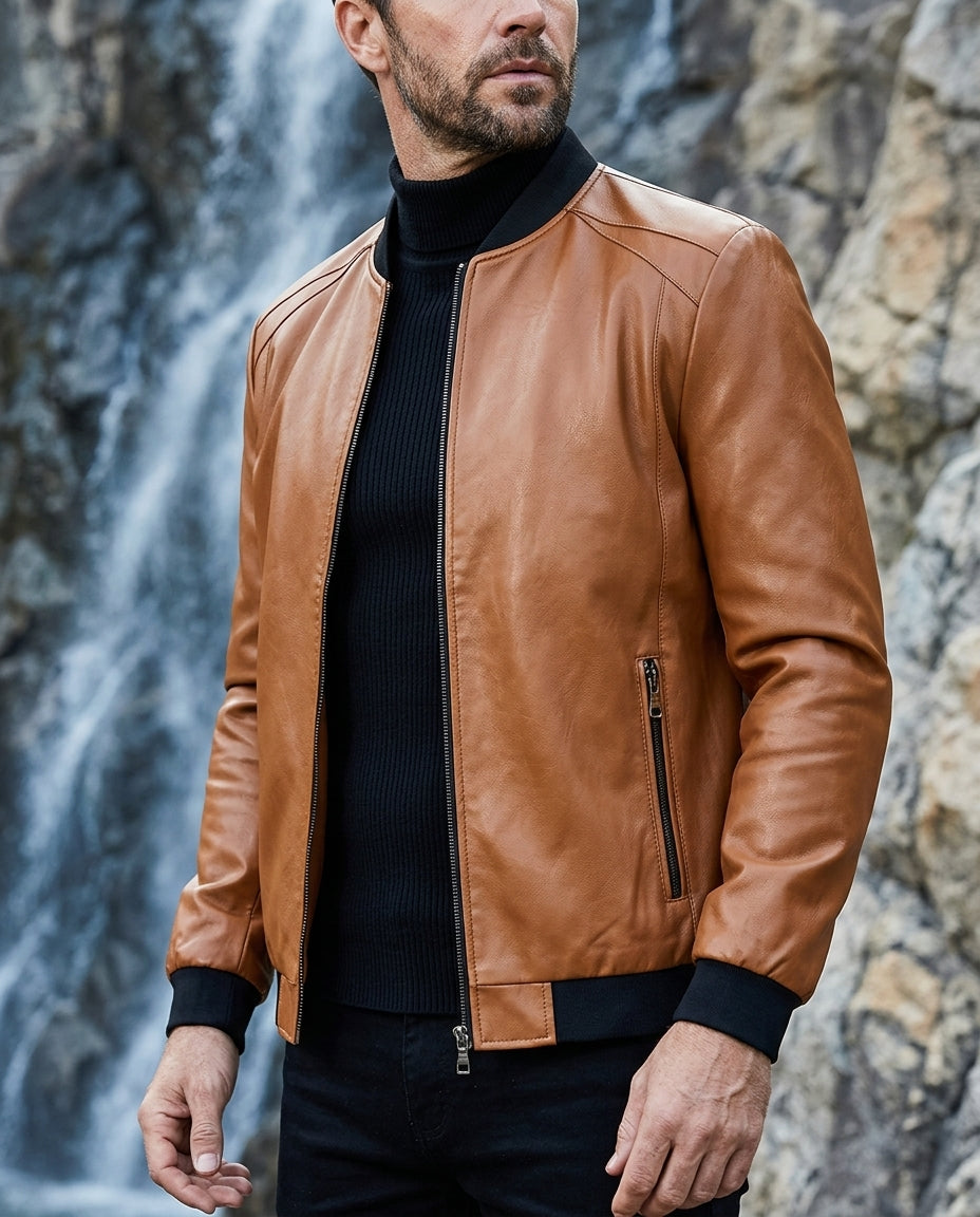 Renegade Men's Leather Bomber Jacket