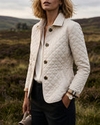 Edna Women's Quilted Button Front Jacket
