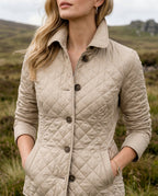 Edna Women's Quilted Button Front Jacket