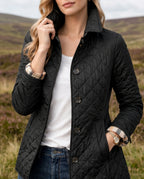 Edna Women's Quilted Button Front Jacket